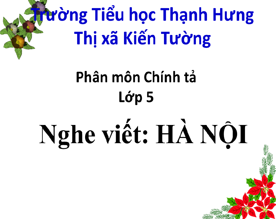 Nghe viết: Hà Nội