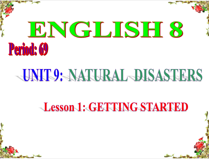 unit 9 Natural disasters