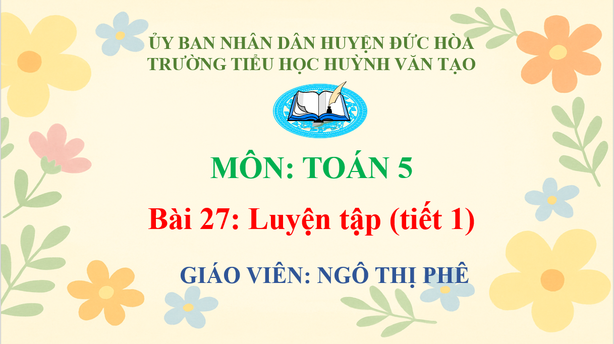 Bài 27: luyện tập (tiết 1)