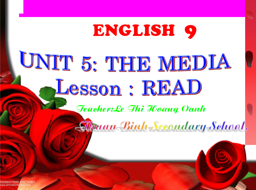 Unit 5: The media, Lesson: Read