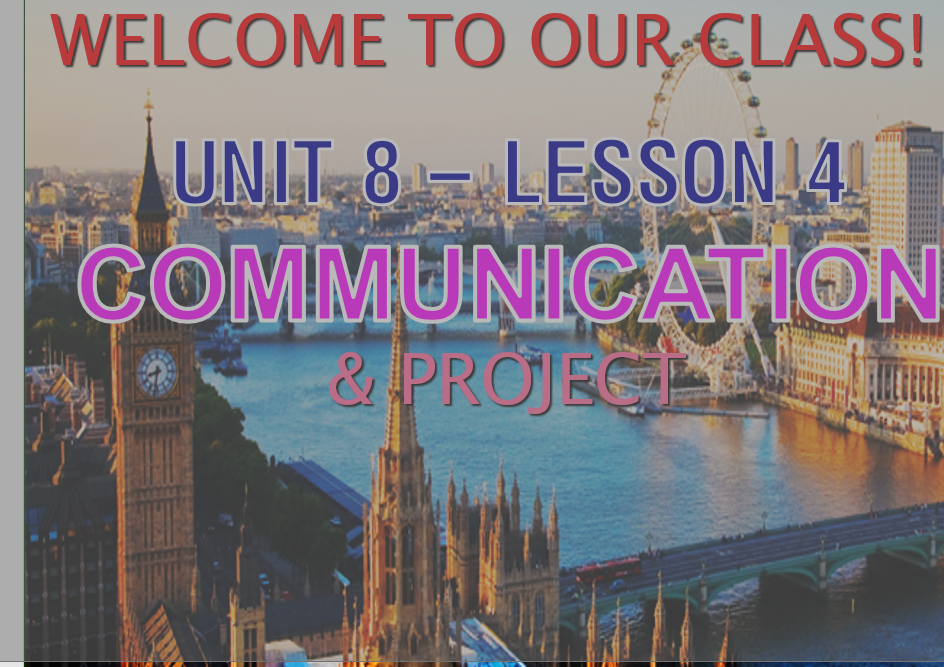 unit 8: communication and project