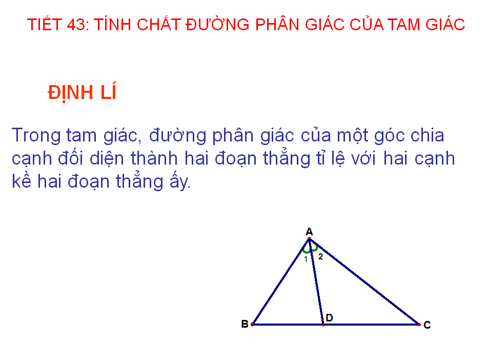 Tiết 43 Tính chất đường phân giác của tam giác_TH&THCS Vĩnh Trị_Vĩnh Hưng