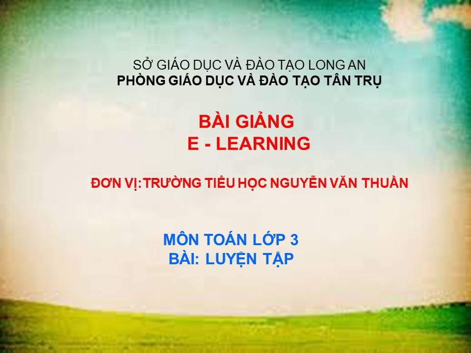 Luyện tập trang 105 - TH Nguyễn Văn Thuần